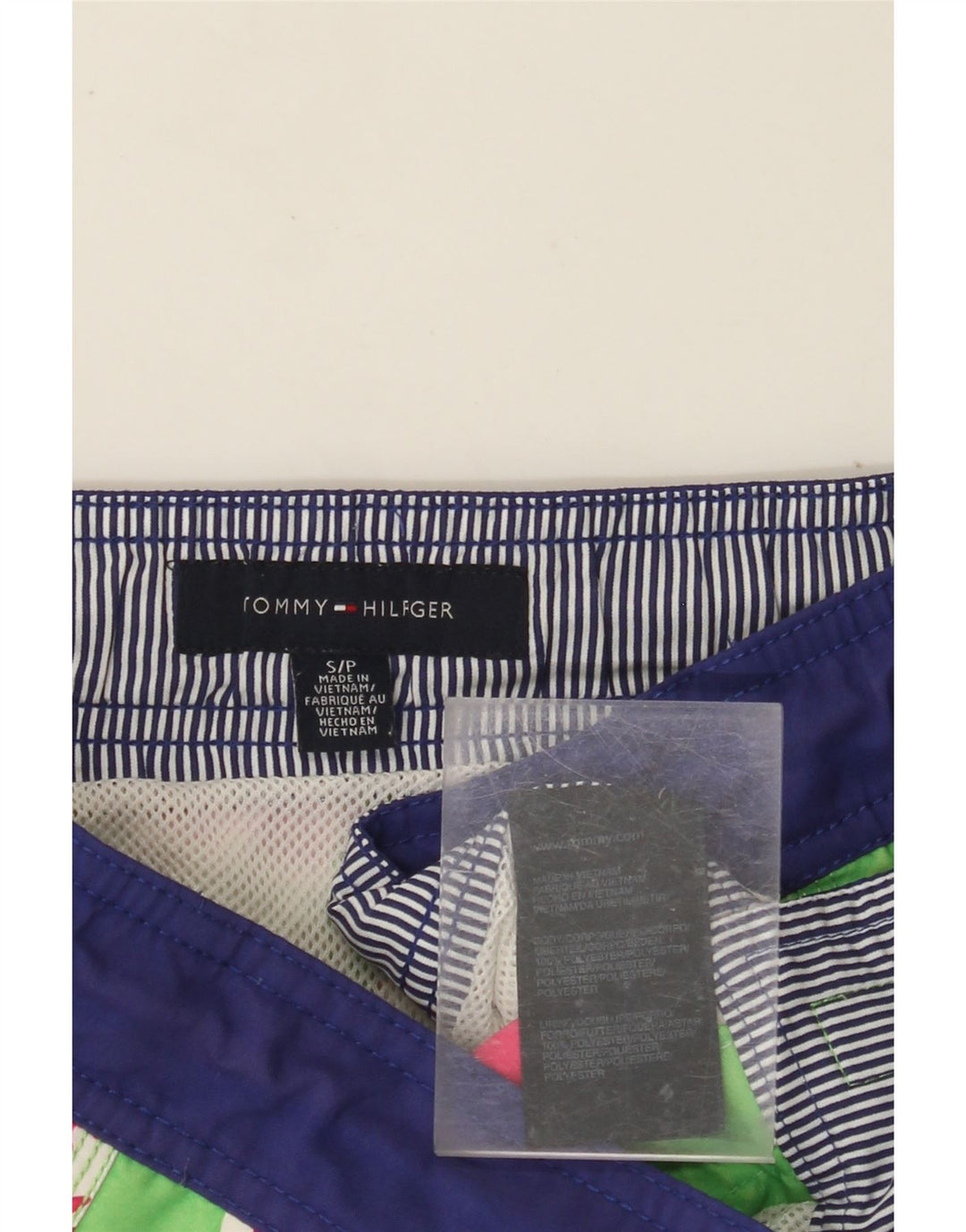 TOMMY HILFIGER Badeshorts til mænd Small Green Floral Polyester