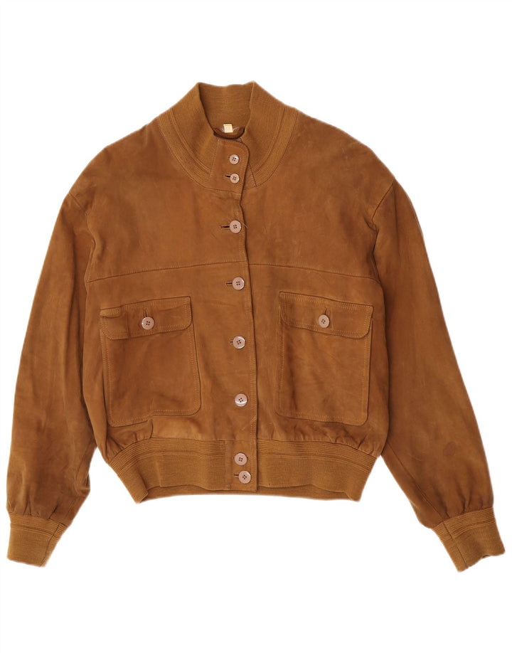 Vintage Dame Oversized Ruskind Bomber Jacket IT 44 Medium Beige