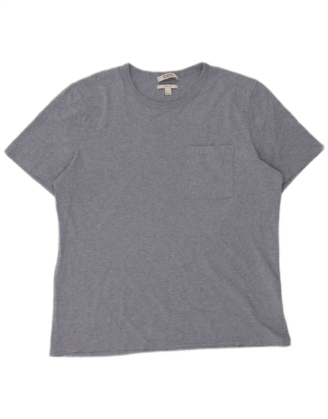 Cos Herre Regular T-Shirt Top Stor Blå Flecked Bomuld