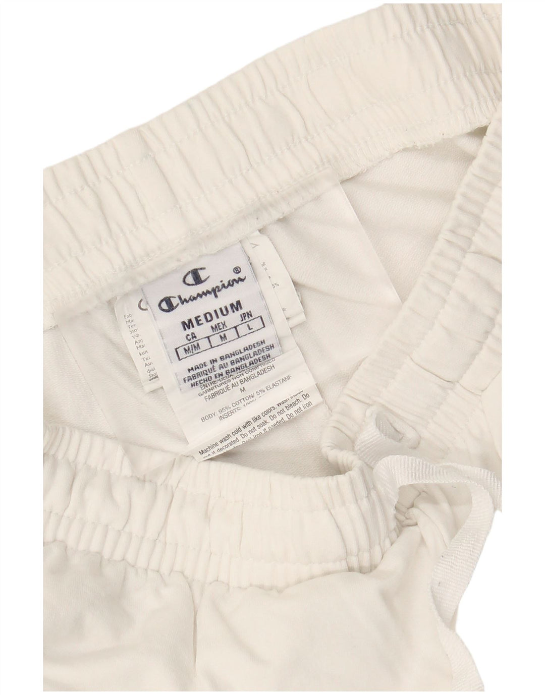CHAMPION Womens Graphic Tracksuit Trousers Joggers UK 12 Medium Off White