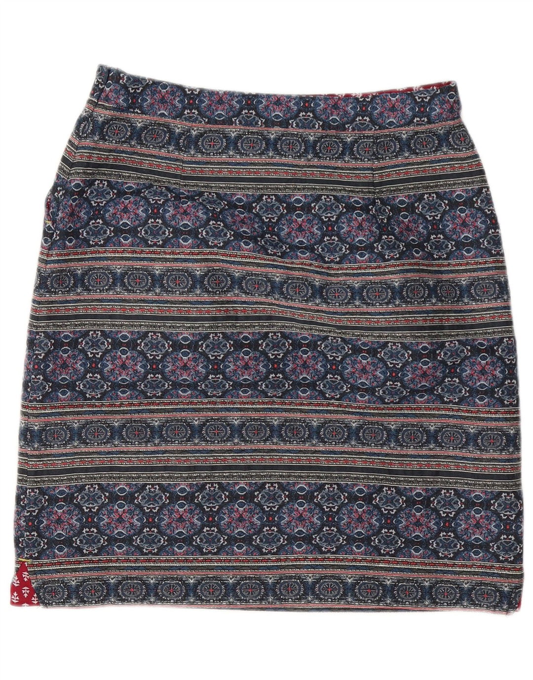 White Stuff Dame Mini-nederdel UK 10 Small W30 Blue Geometric Polyester