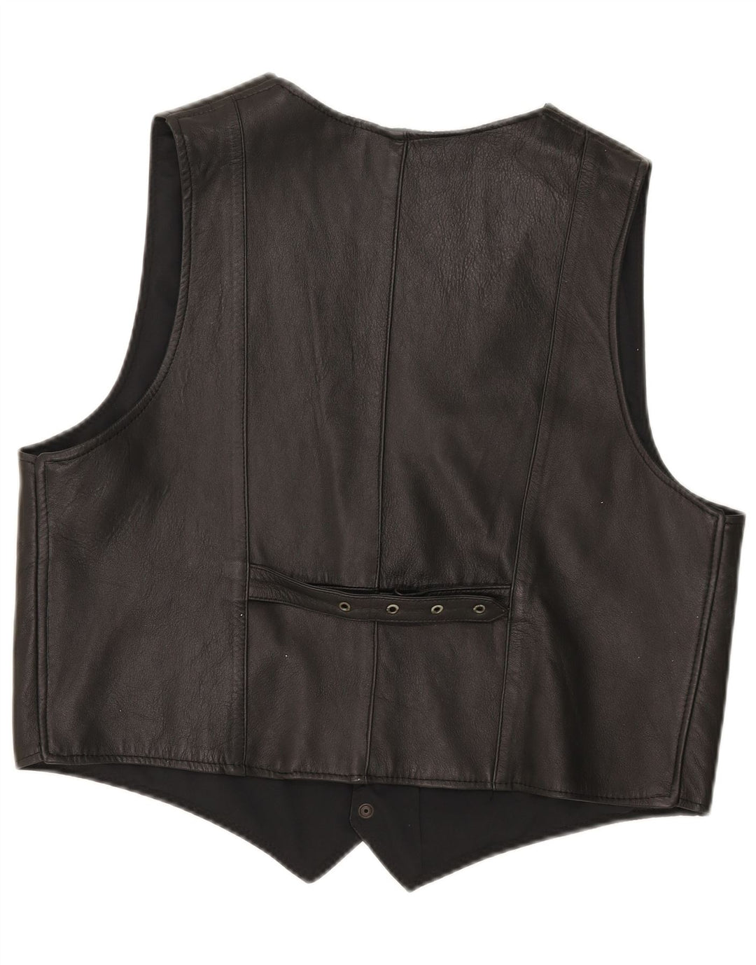 Vintage herre lædervest medium sort
