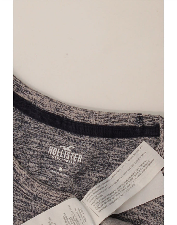 HOLLISTER Herre Top Langærmet Medium Navy Blue Flecked Bomuld