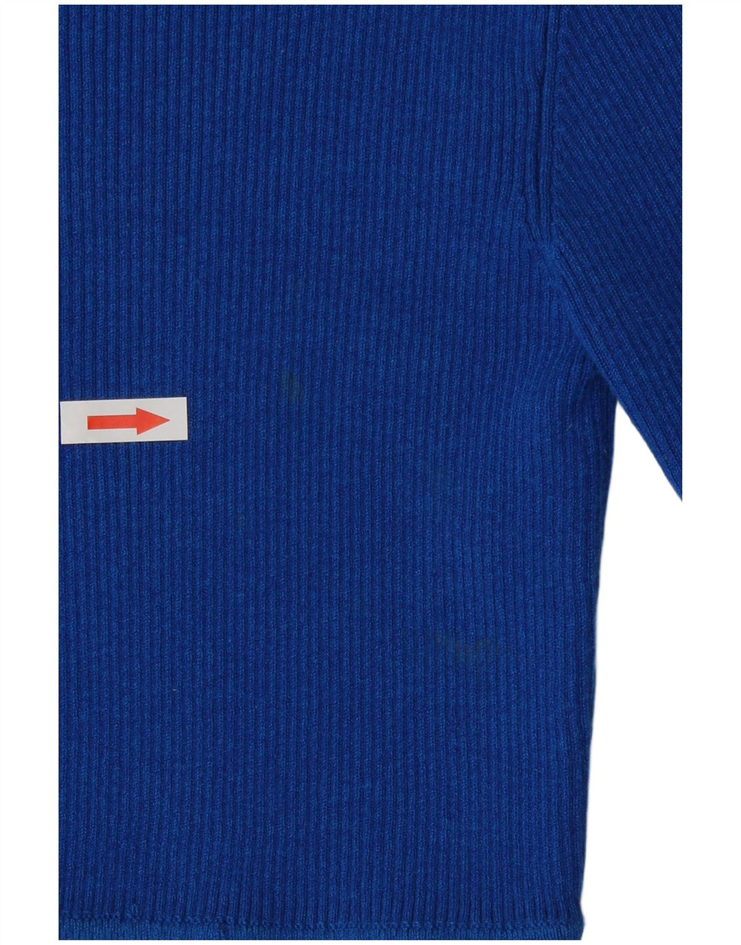 Zara Womens Crop Top Langærmet UK 8 Small Blue Viscose
