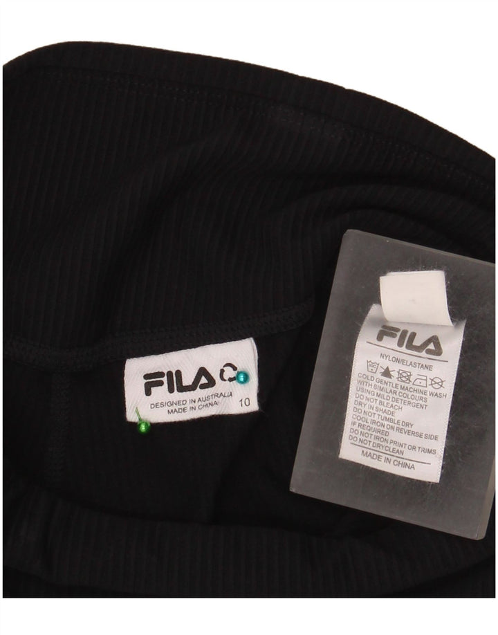 Fila Træningsdragtsbukser til kvinder UK 10 Small Black Nylon