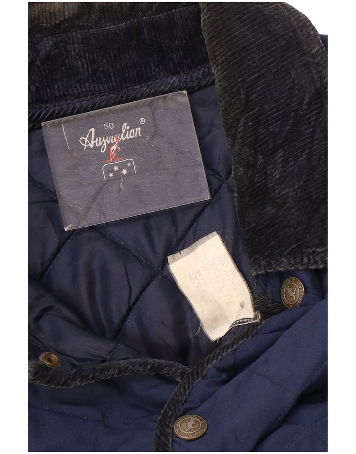 AUSTRALIAN L'ALPINA Herre quiltet jakke IT 50 Stor marineblå polyester