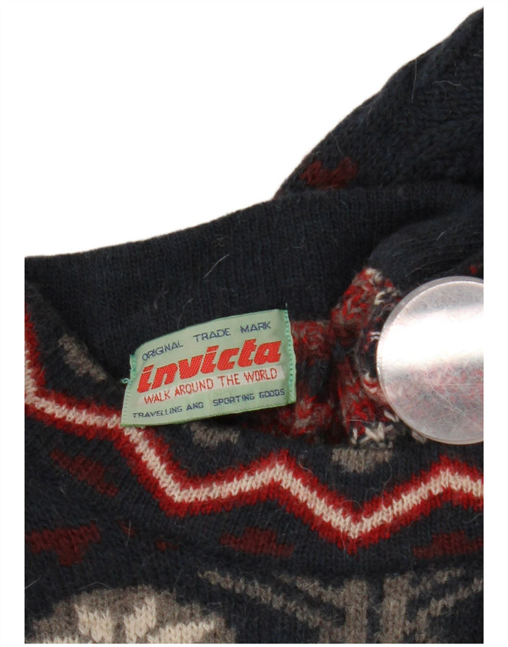 Invicta Herre sweater med rund hals, medium marineblå Fair Isle