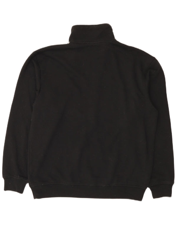 Lotto Herre Grafisk Zip Neck Sweatshirt Jumper Large Sort Polyester