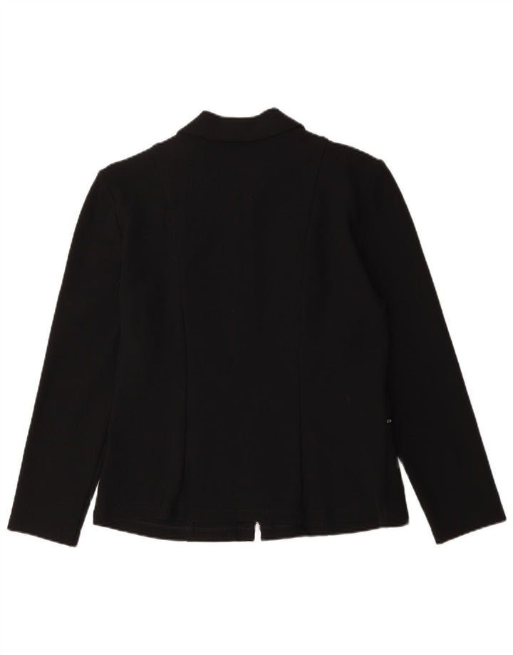 Marks & Spencer Dame Blazer Jakke med lynlås UK 14 Medium Sort Nylon