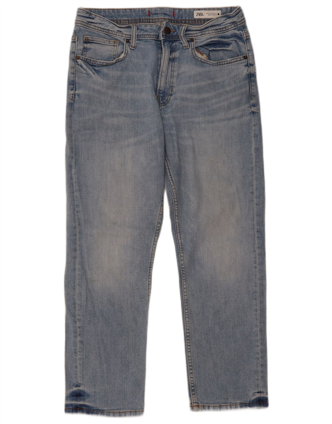 ZARA Straight Jeans til kvinder EU 38 Small W28 L26 Blå