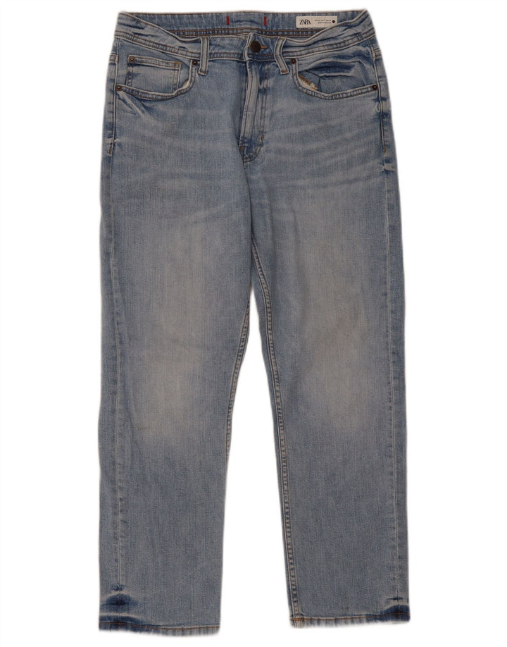 ZARA Straight Jeans til kvinder EU 38 Small W28 L26 Blå