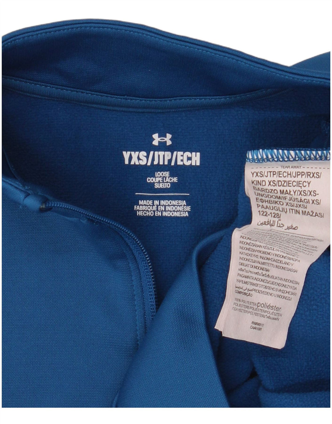 Under Armour Boys Sweatshirt med lynlås 6-7 år XS blå polyester