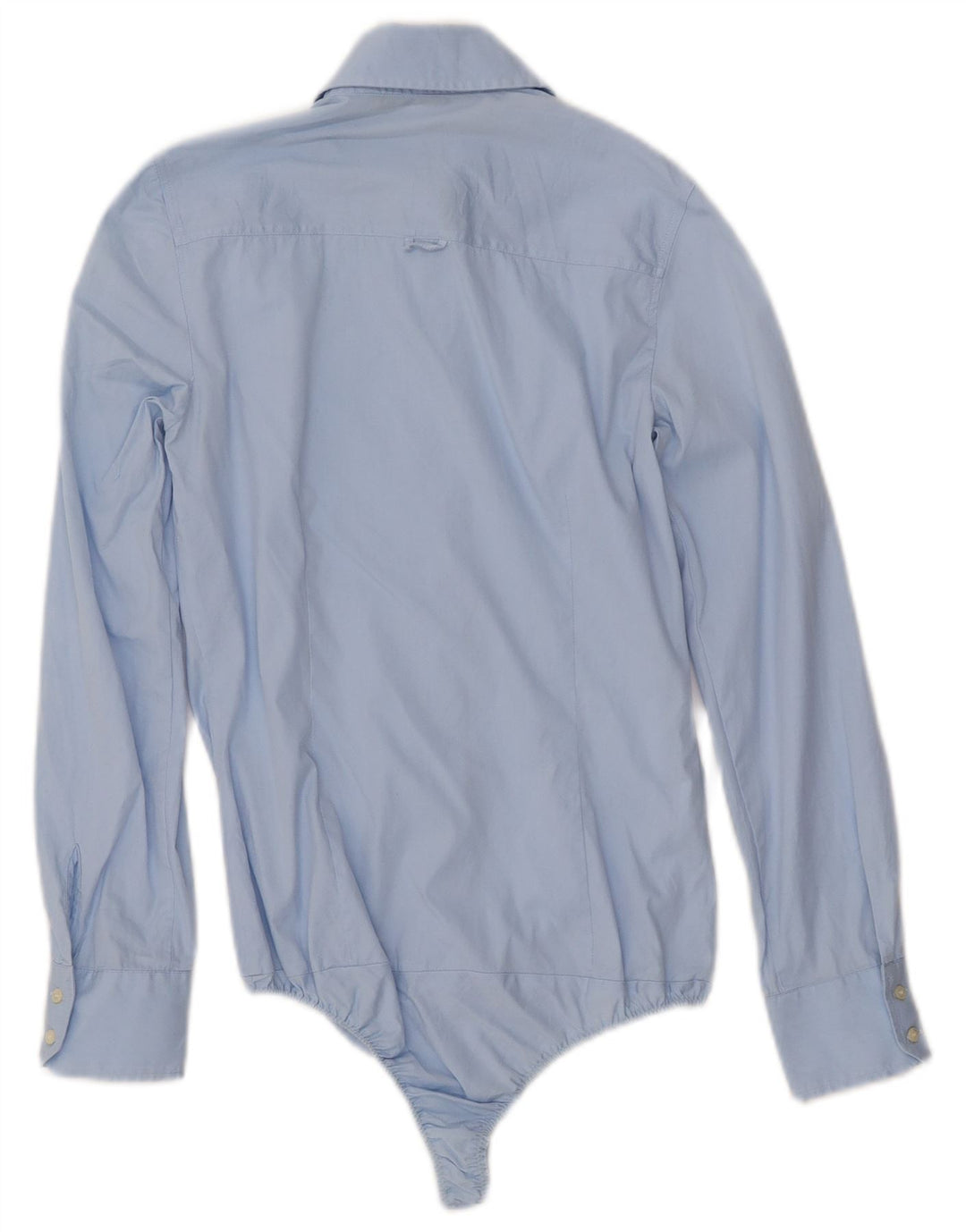 ZARA langærmet bodysuit til kvinder UK 6 XS blå bomuld