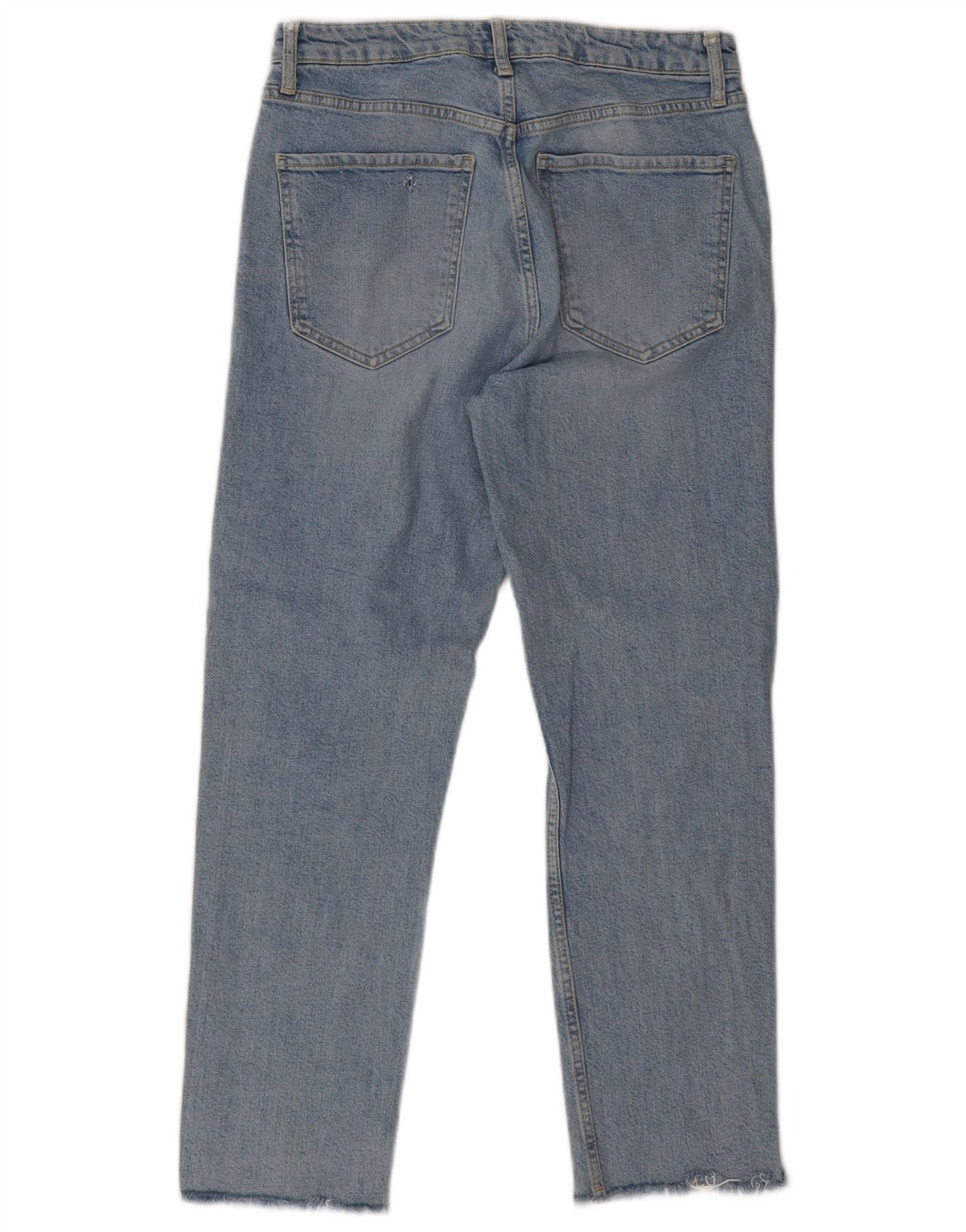 Zara Dame Straight Jeans EU 40 Medium W30 L26 Blå Bomuld