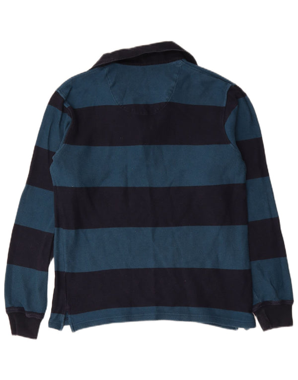 Weird Fish Langærmet Rugby Polo Shirt Medium Blå Stribet Bomuld