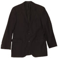 Vintage dame 2-knaps blazerjakke US 40 Large Black Virgin Wool