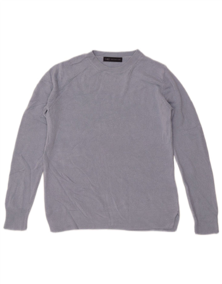 Marks & Spencer Dame Oversized Crew Neck sweater UK 10 Small Blue
