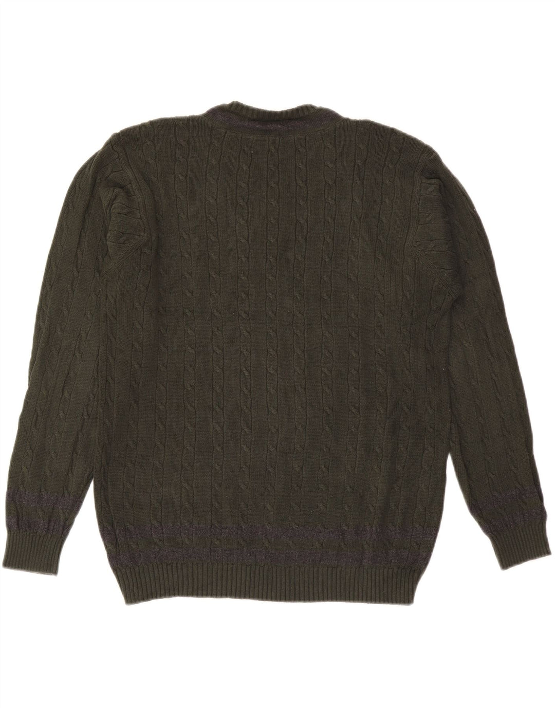 IZOD Mens V-Neck Jumper Sweater Medium Green Cotton Vintage Izod and Second-Hand Izod from Messina Hembry 