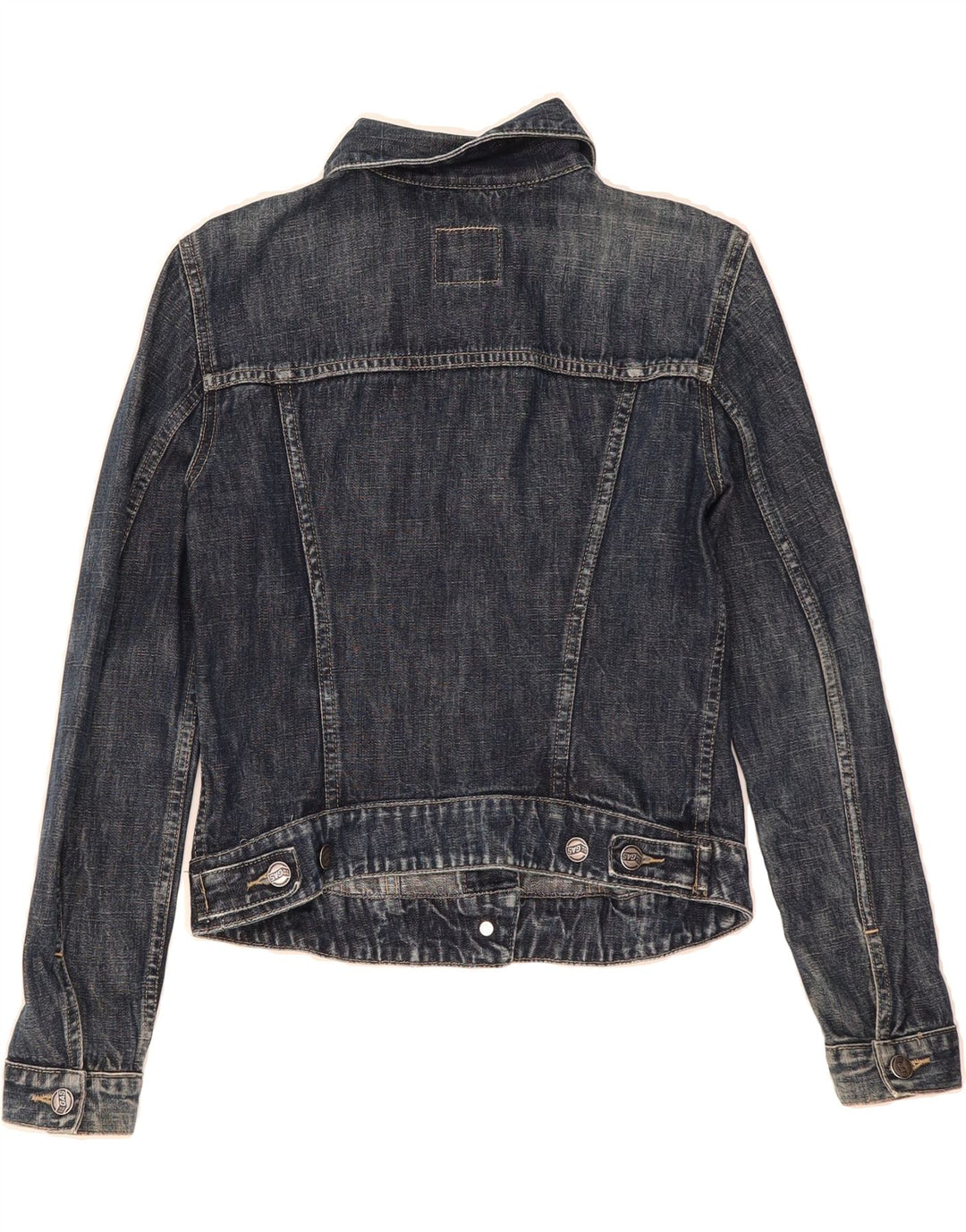 GAS Womens Denim Jacket UK 12 Medium Blue Cotton Vintage Gas and Second-Hand Gas from Messina Hembry 