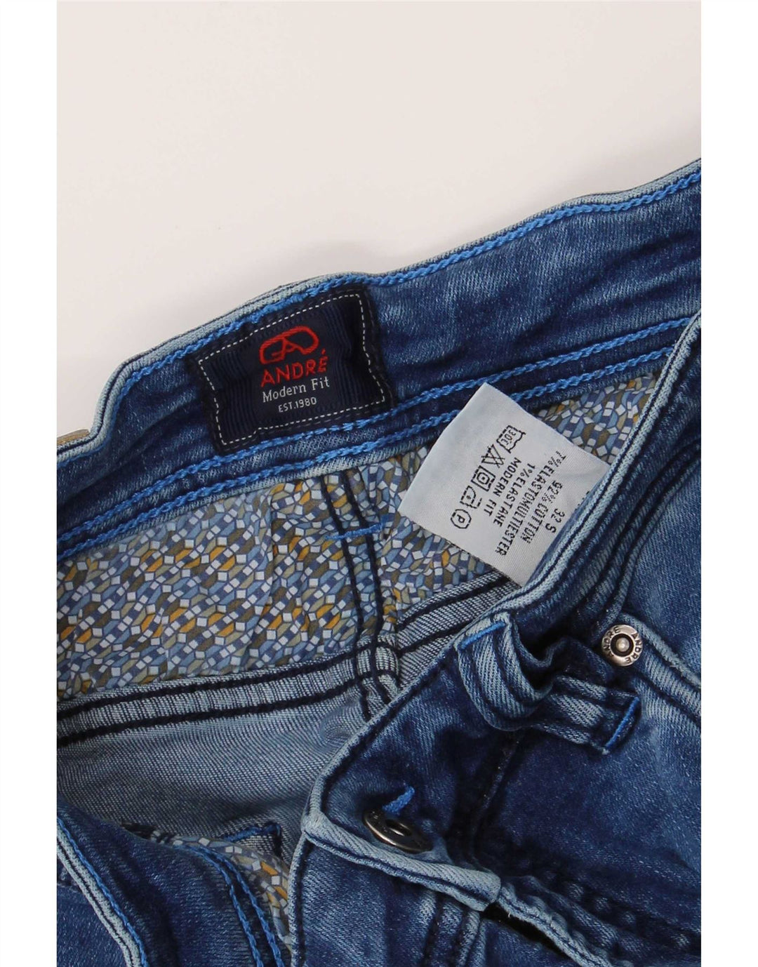 Andre Dame Modern Fit Slim Jeans W32 L29 Blå Bomuld