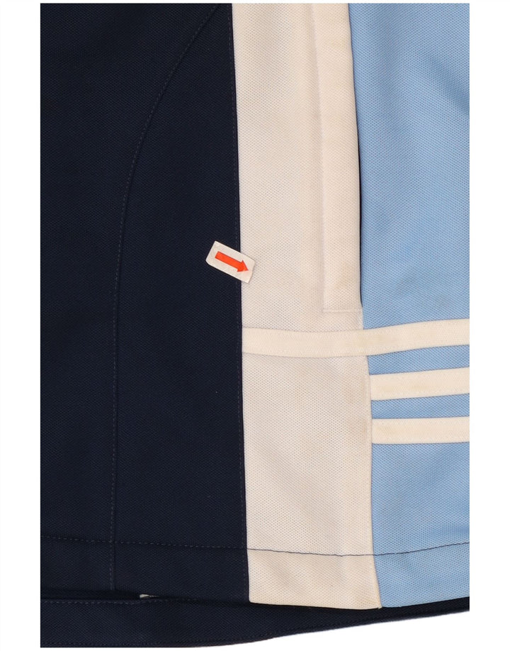 ADIDAS træningsdragt topjakke til kvinder UK 16 Stor marineblå farveblok