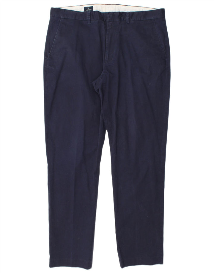 J. CREW Herre Flex Slim Chino Bukser W35 L30 Marineblå Bomuld