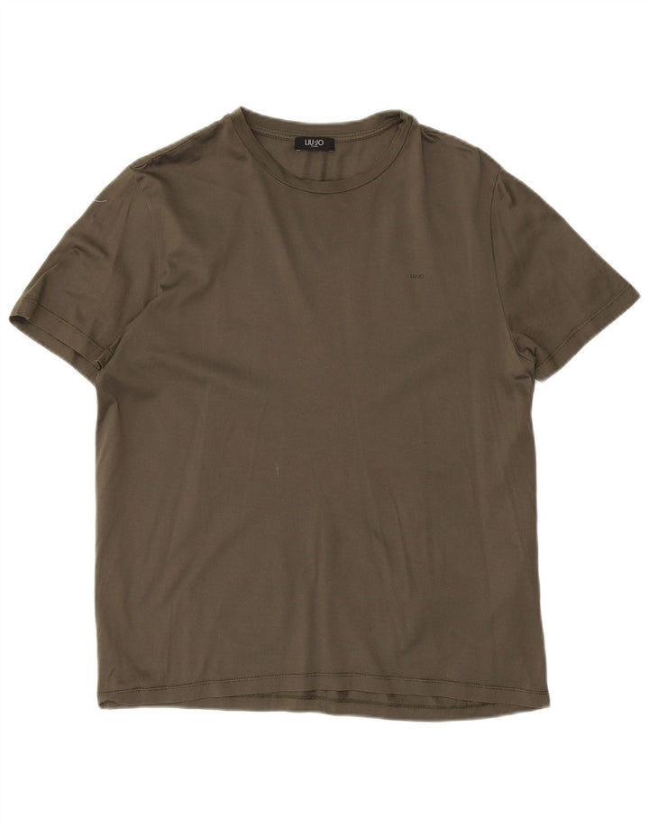 Liu Jo Herre T-Shirt Top Medium Khaki