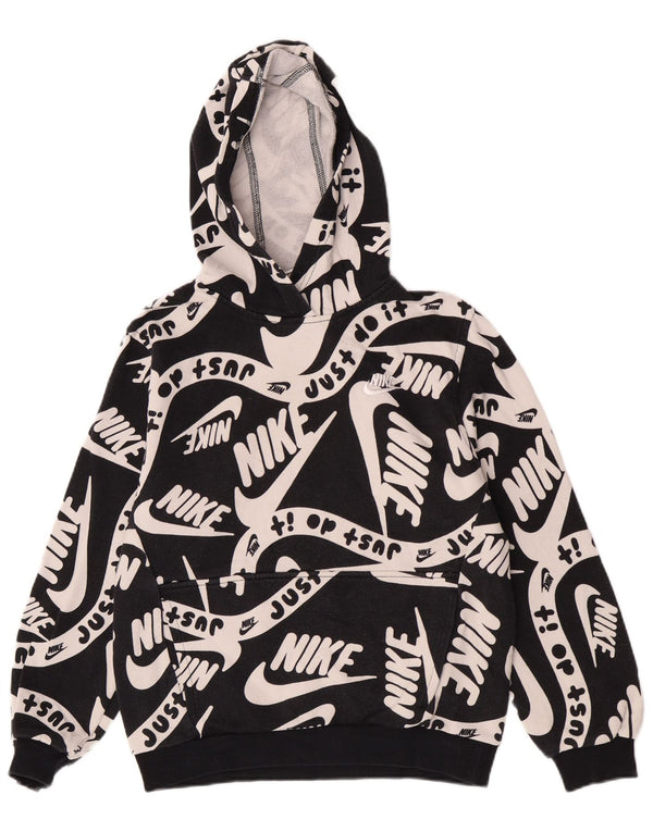 Nike Boys Graphic Regular Fit hættetrøjetrøje 12-13 år Stor sort bomuld