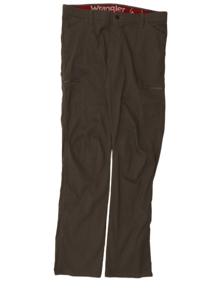 WRANGLER Straight Cargo bukser til mænd W36 L34 Grå nylon