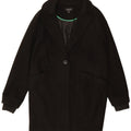 TOPSHOP Womens Oversized Overcoat UK 8 Small Black Polyester Vintage Topshop and Second-Hand Topshop from Messina Hembry 