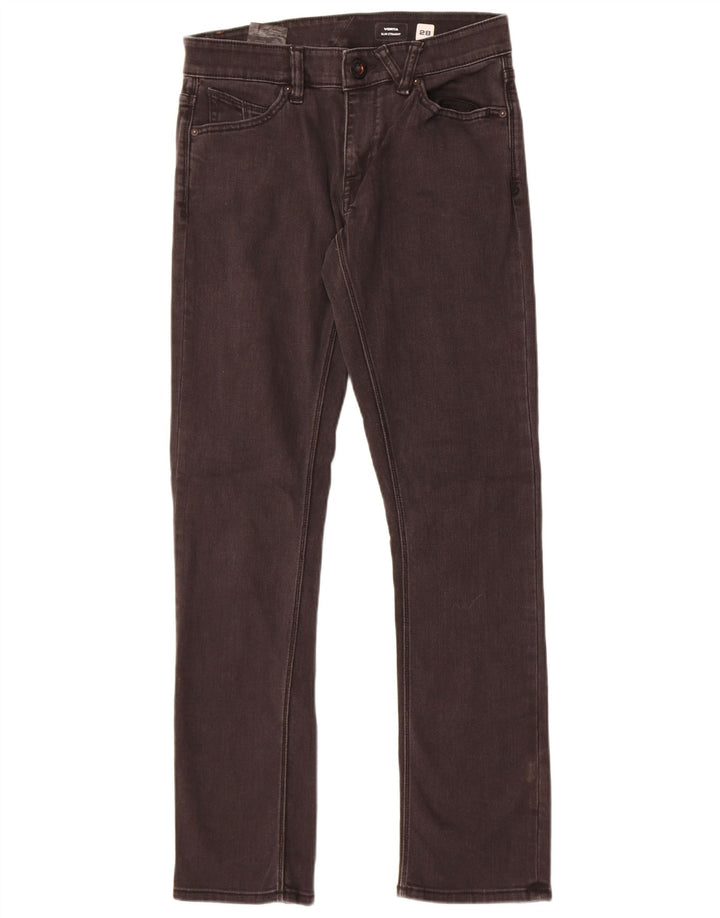 Volcom Herre Vorta Slim Straight Jeans W28 L31 Sort Bomuld