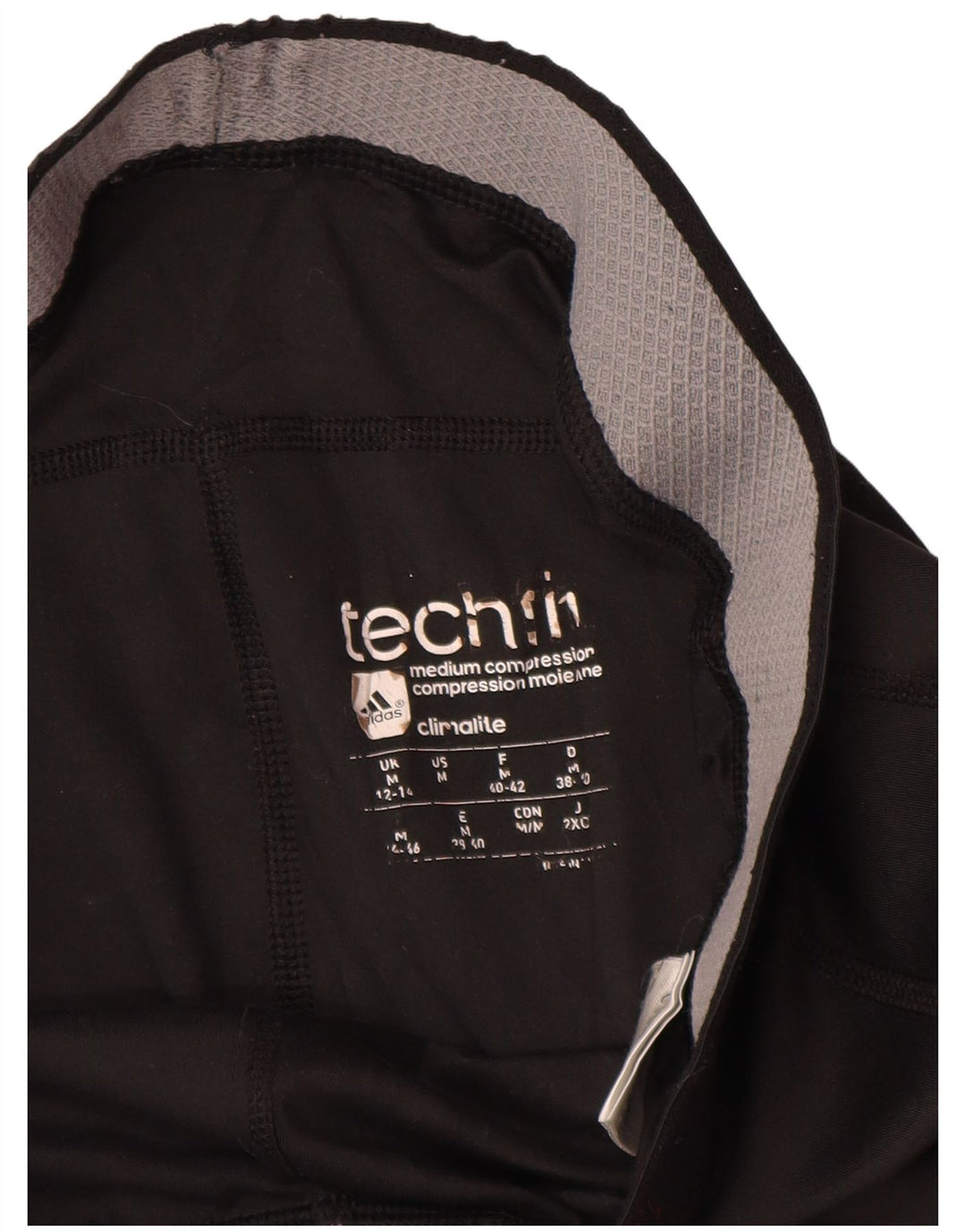 ADIDAS Womens Climalite Leggings UK 12/14 Medium Black Polyester