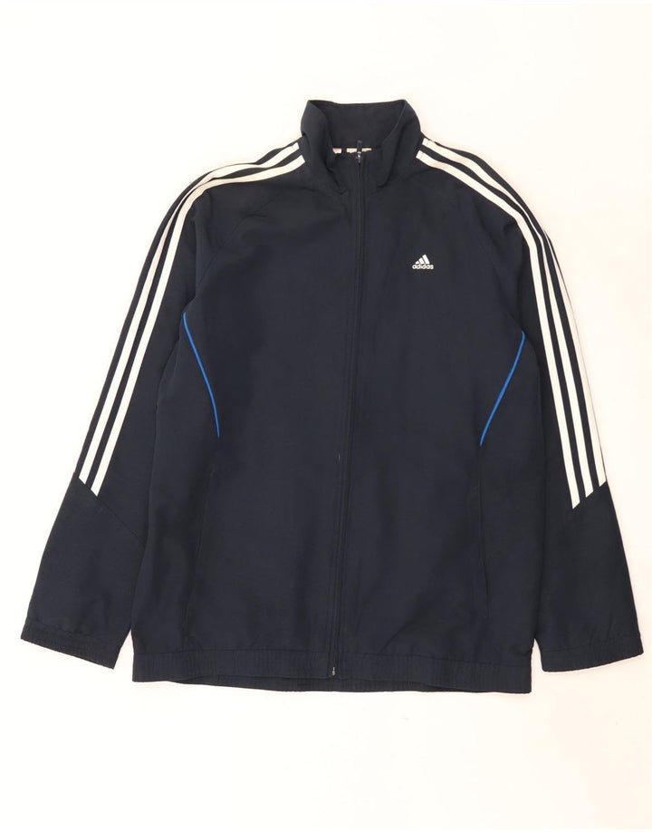 Adidas drenge grafisk hel træningsdragt 15-16 år marineblå polyester