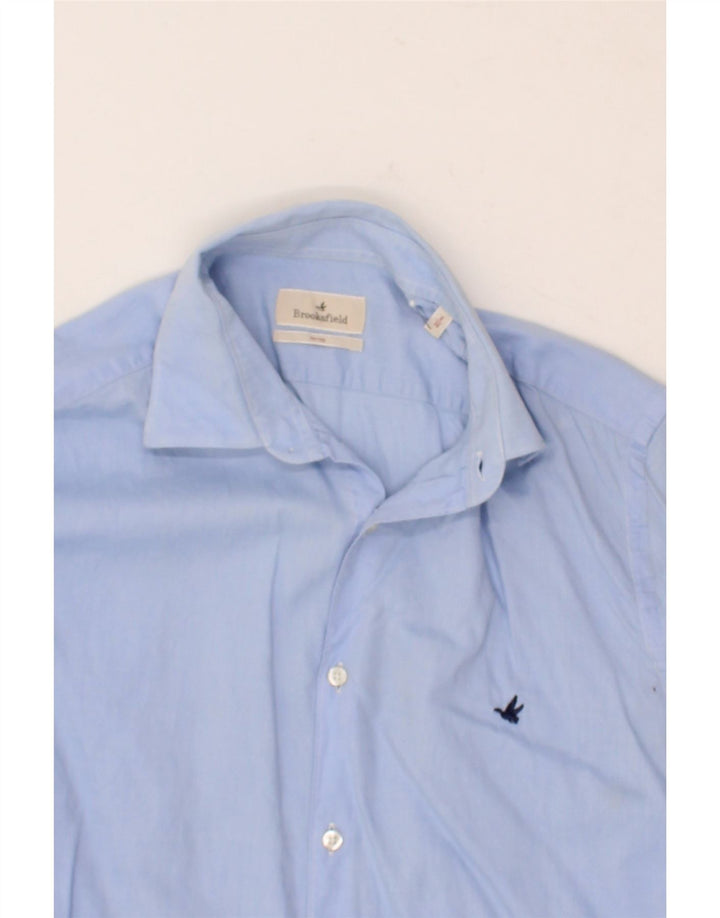 BROOKSFIELD Mens Shirt Size  38 Small Blue Cotton Vintage Brooksfield and Second-Hand Brooksfield from Messina Hembry 