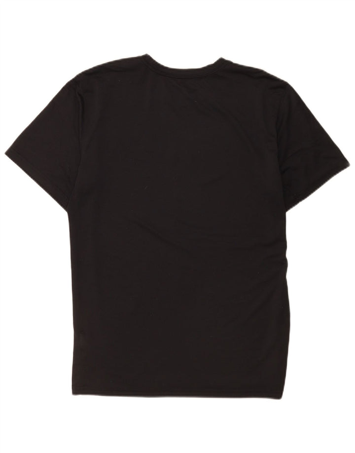 Nike Dame Dri Fit Regular Graphic T-Shirt Top UK 16 Large Black Polyester