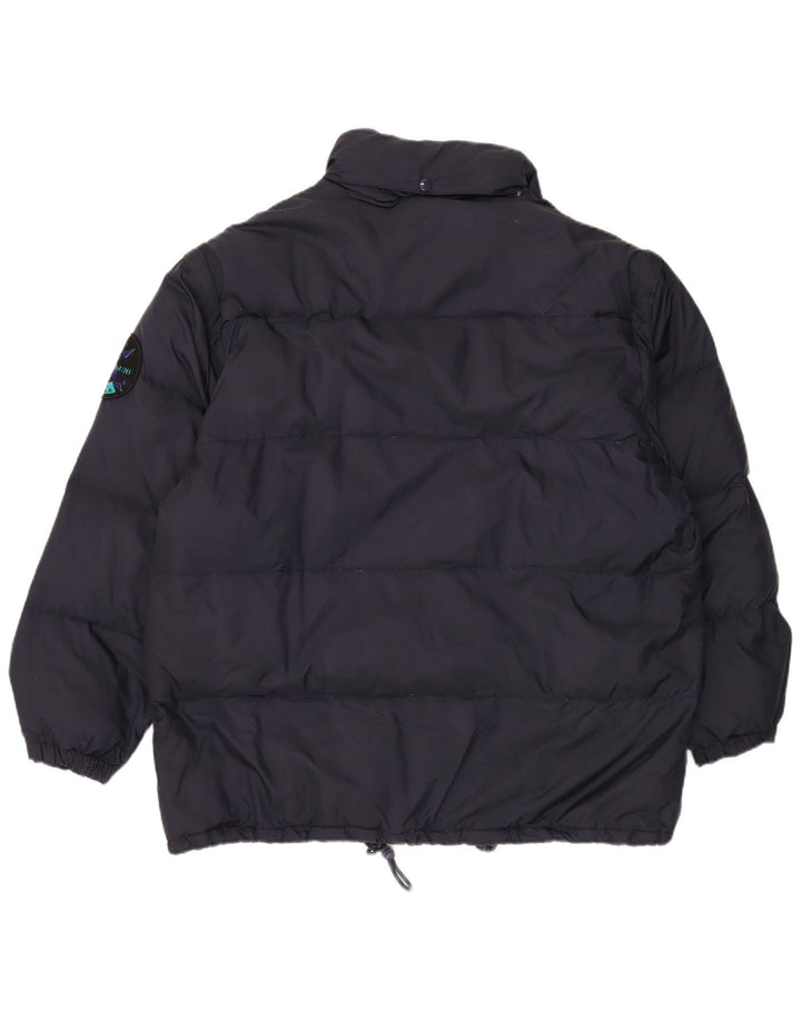 VINTAGE Skijakke til mænd UK 42 XL Navy Blue Nylon