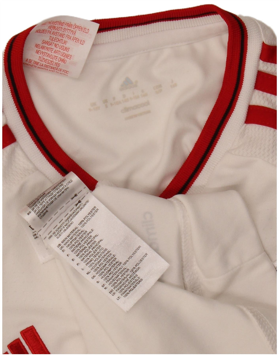 ADIDAS Boys Manchester United Grafisk T-Shirt Top 9-10 år Hvid