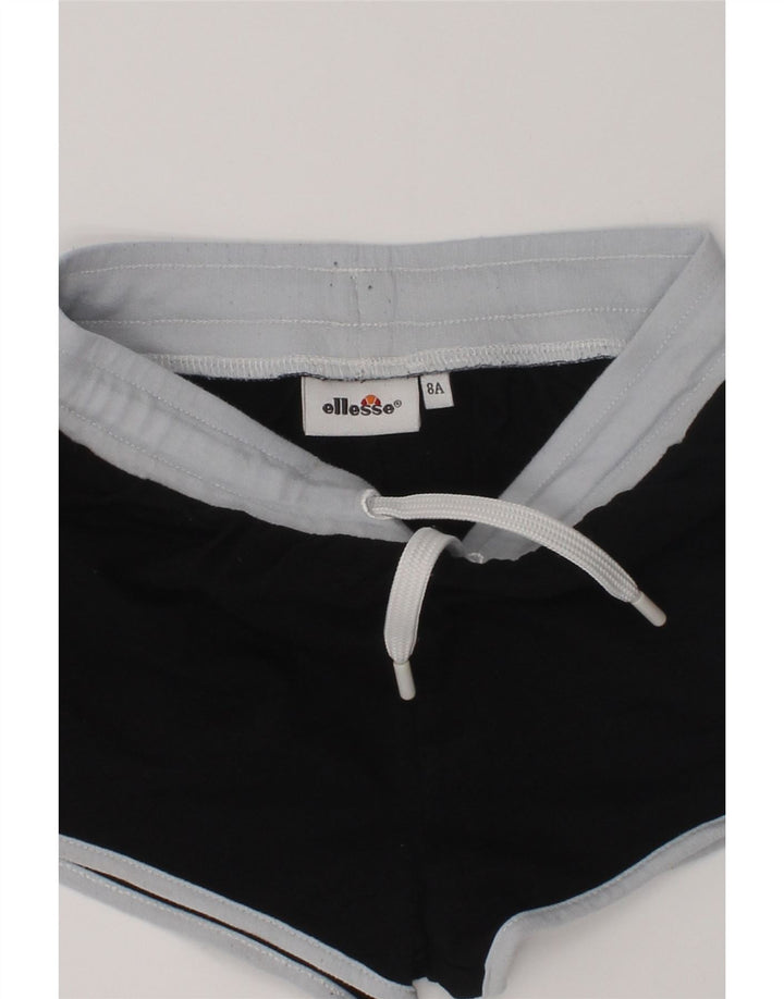 ELLESSE Girls Sport Shorts 7-8 Years Black Cotton | Vintage Ellesse | Thrift | Second-Hand Ellesse | Used Clothing | Messina Hembry 