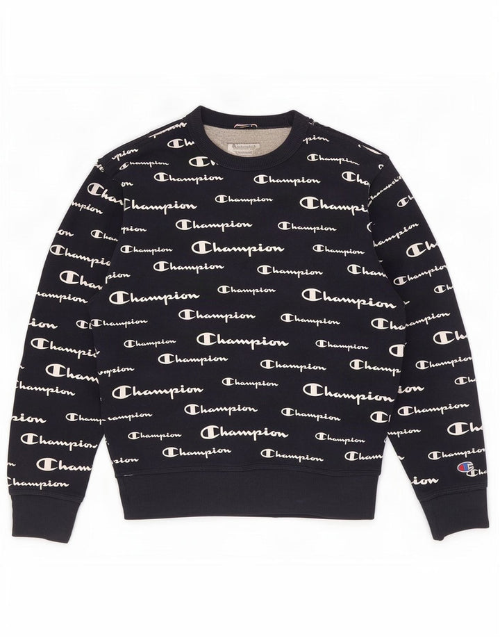 Champion Herre grafisk sweatshirt Jumper lille marineblå polyester