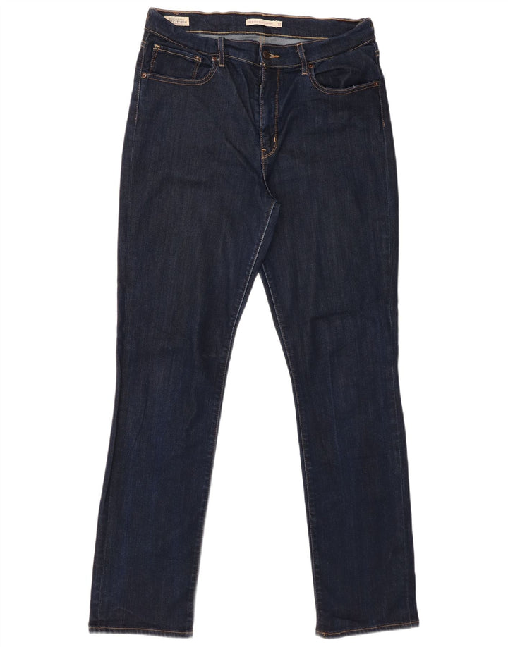 Levi's Dame 724 Højtaljede lige jeans W32 L32 Blå Lyocell