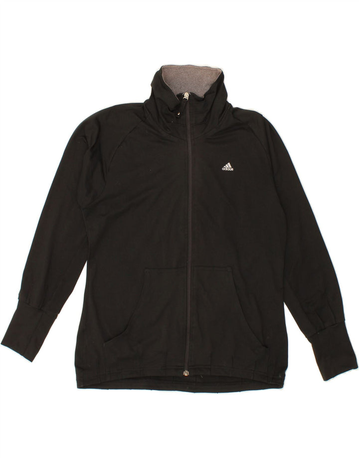 ADIDAS Womens Tracksuit Top Jacket UK 12/14 Medium Black Polyester Vintage Adidas and Second-Hand Adidas from Messina Hembry 