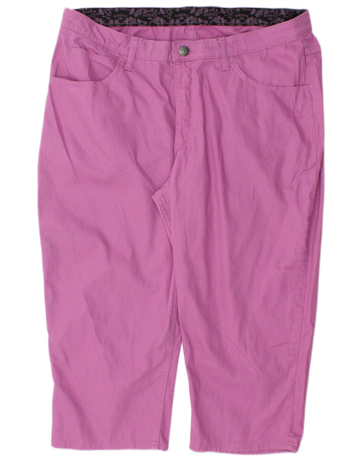 Lee Womens Riders Capri Bukser US 16 2XL W36 L22 Pink Bomuld