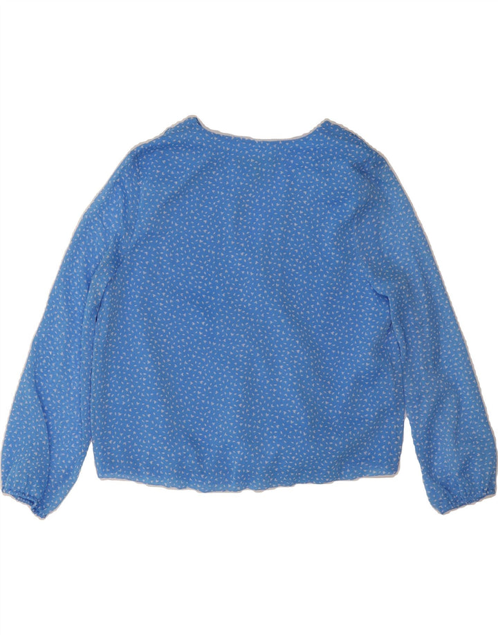 BANANA REPUBLIC Womens Blouse Top UK 6 XS Blue Flecked Polyester Vintage Banana Republic and Second-Hand Banana Republic from Messina Hembry 