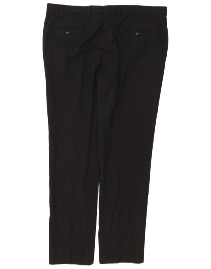 MARKS & SPENCER Slim Chino-bukser til mænd W40 L33 Sort polyester