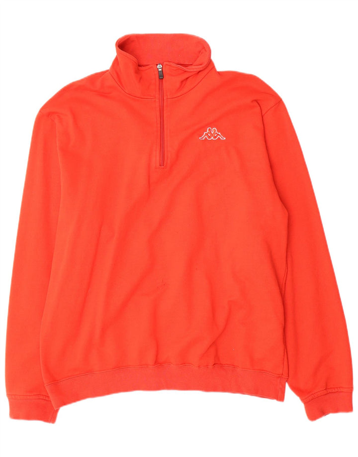 Kappa Sweatshirt med lynlås til mænd XL rød bomuld