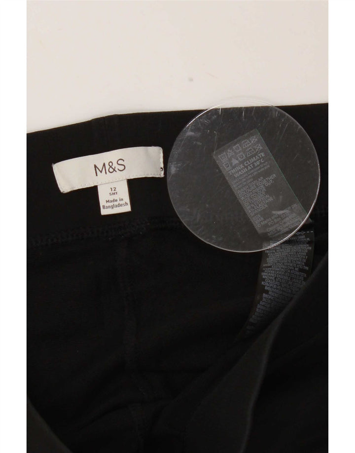 Marks & Spencer Dame Leggings UK 12 Medium Sort Bomuld