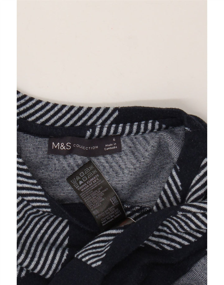 MARKS & SPENCER Dame sweater med rund hals DK 6 Small Navy Blue