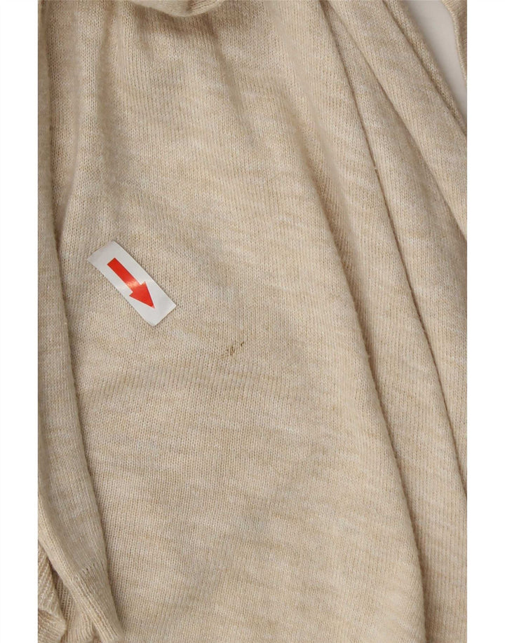Fat Face Dame Longline Åben Cardigan Sweater UK 14 Medium Beige Flecked
