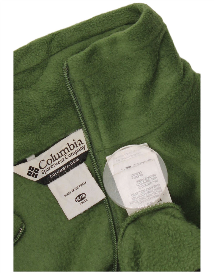 Columbia Girls Fleecejakke 14-15 År Grøn Polyester