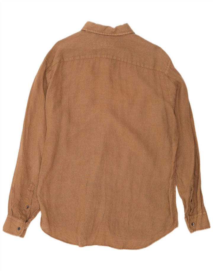 Fay Herreskjorte Str. 40 15 3/4 Medium Beige Linned